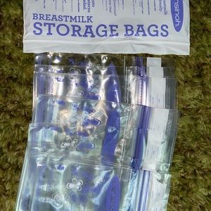 Breast milk storage bags